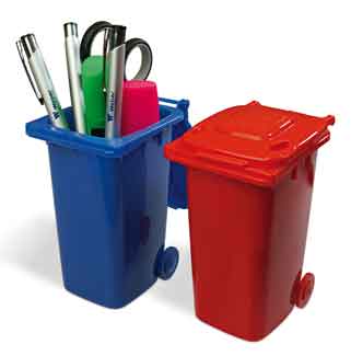 Plastic miniature MINI-Wheelie bins