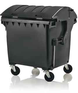 Wheeled bins (Wheelie bins) 1100 litre with round lid from Weber