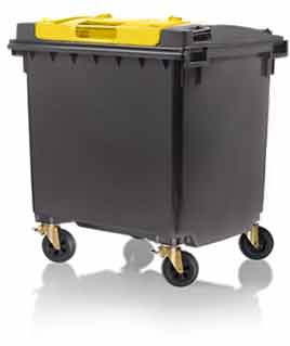 Wheeled bins (Wheelie bins) 1100 litre with flat lid, lil, from Weber
