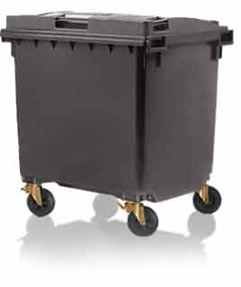 Wheeled bins (Wheelie bins) 1100 litre with flat lid from Weber