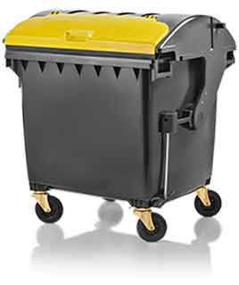 Wheeled bins (Wheelie bins) 1100 litre with round lid from Weber